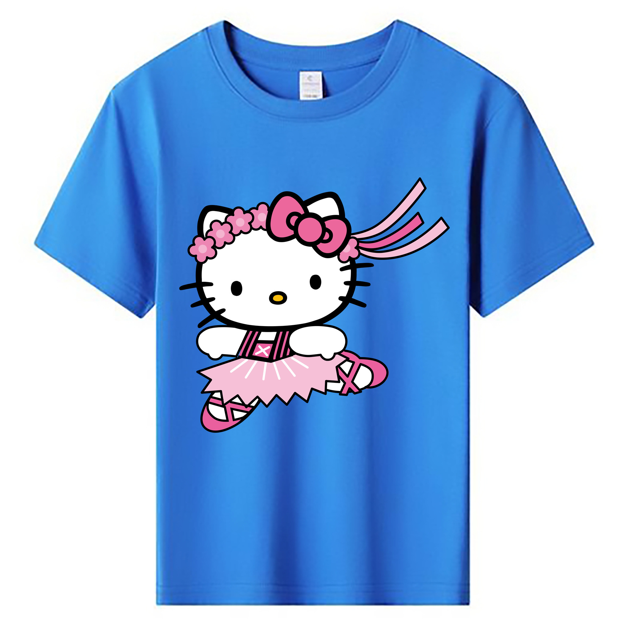 （画像用） Hello Kitty ハローキティ 綿100％キッズTシャツ（フロントプリント）